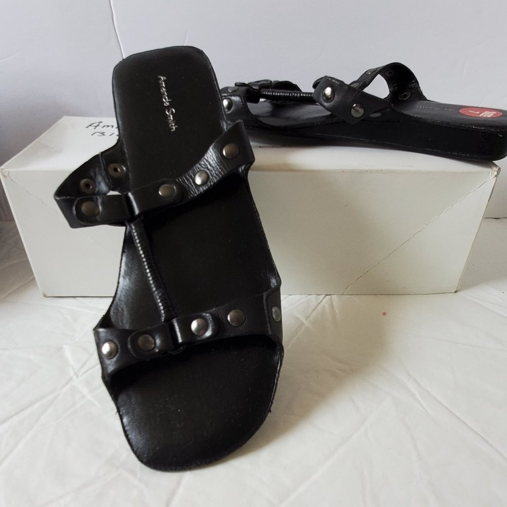 Black T Strap Sandals